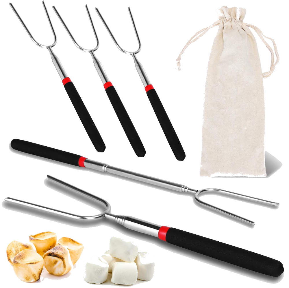 Telescoping marshmallow roasting sticks